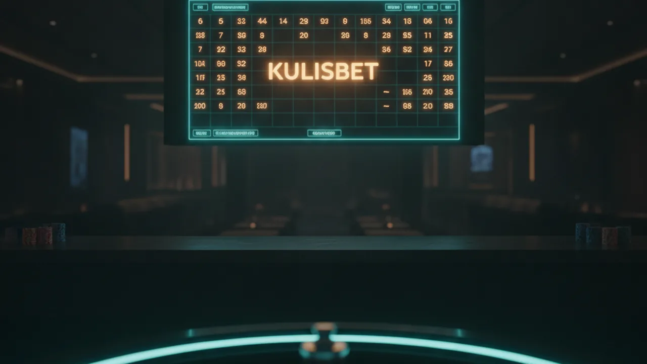 Siyan ışıkta rulet ve fişler